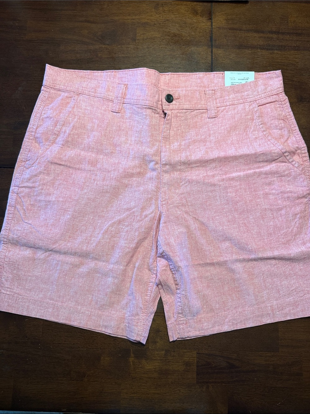 St. John's Bay Pink Linen-Blend Bermuda Shorts
